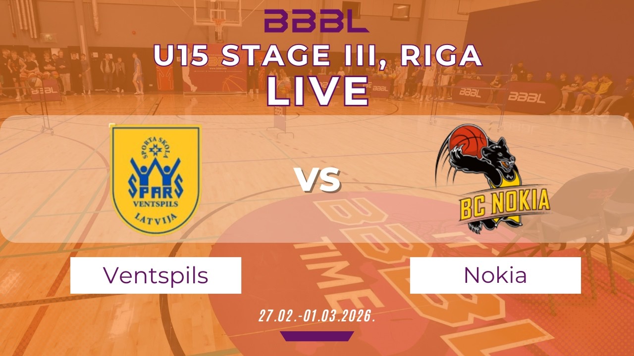Ventspils 2011 vs BC Nokia 2011 | BBBL U15 | Stage III