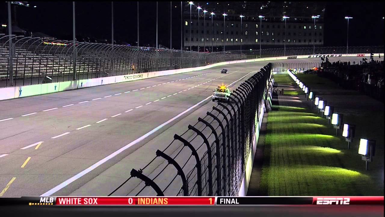 Kyle Larson Just about crashes into a Safety Truck