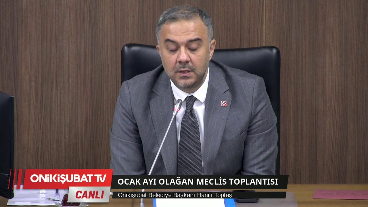 Onikişubat Belediyesi 2026 Yılı Ocak Ayı Olağan Meclis Toplantısı #CANLI