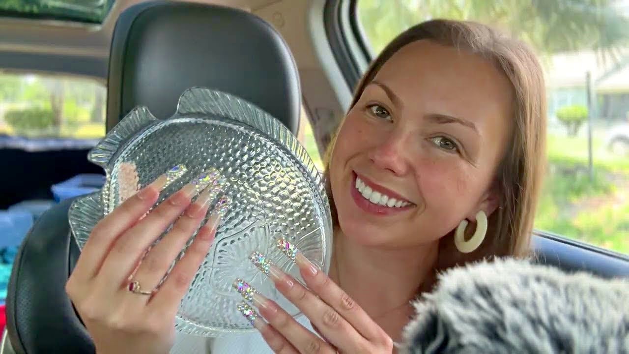 asmr/ antique store haul 🏝️ 🐠 (XXL NAILS)