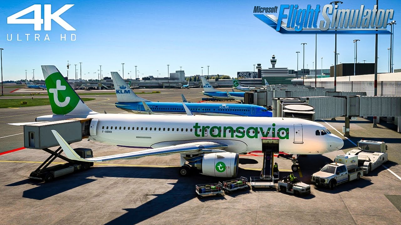 AIRBUS A320NEO TRANSAVIA | Landing Schiphol Amsterdam | Microsoft Flight Simulator 2020