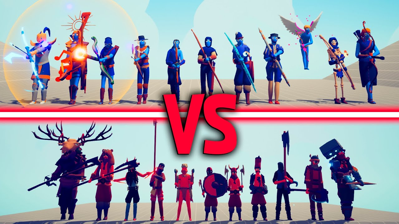 MEGA AXE TEAM vs MEGA ARROW TEAM | TABS - Totally Accurate Battle Simulator
