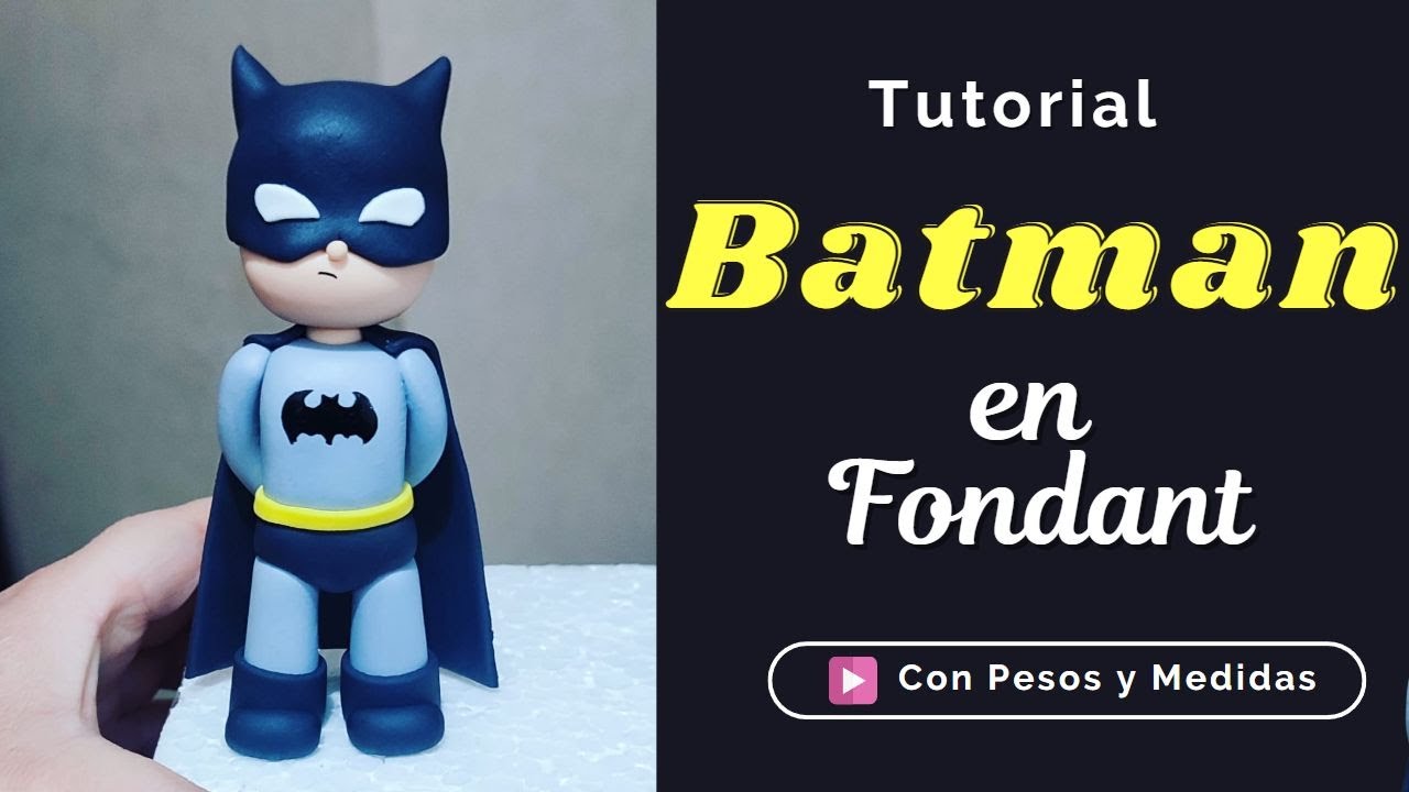 Cómo Hacer a Batman en Fondant // Batman Fondant Caketopper // Figuras Fondant