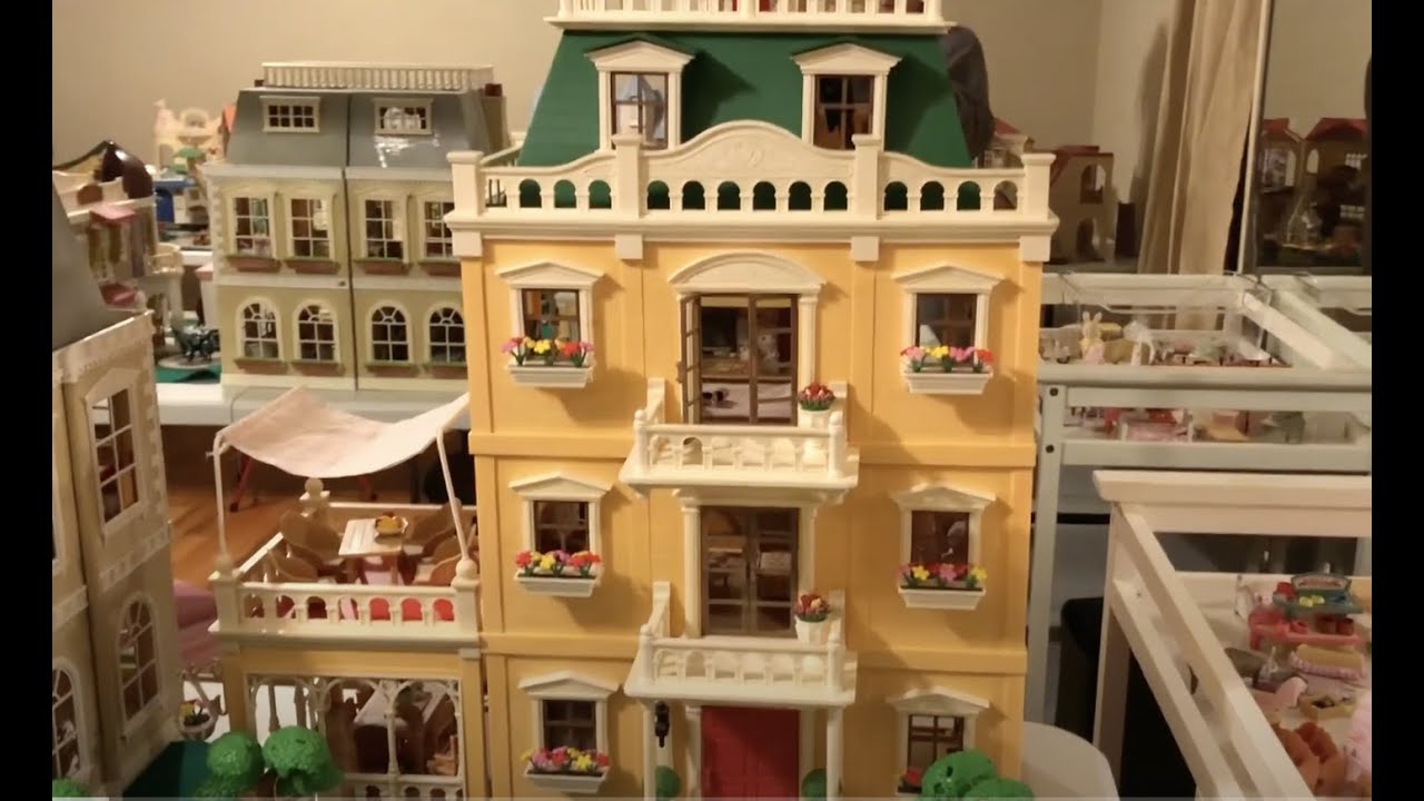 RARE Vintage Sylvanian Families Urban Life Deluxe Country Mansion (retired Calico Critters house)!