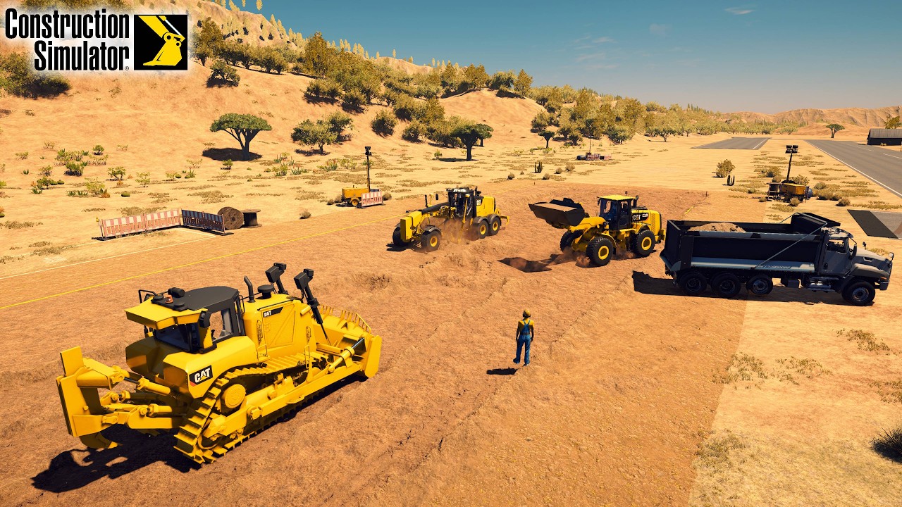 Construction Simulator U.S. Map 🚧 Timelapse 👷‍♂️Multiplayer👷‍♂️ Gameplay 🚧 Build An AirField Part 2