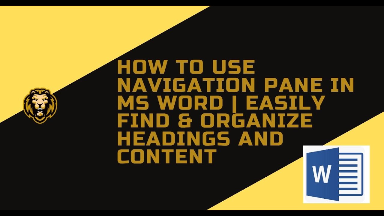 How to Use Navigation Pane in MS Word | Easily Find & Organize Headings and Content