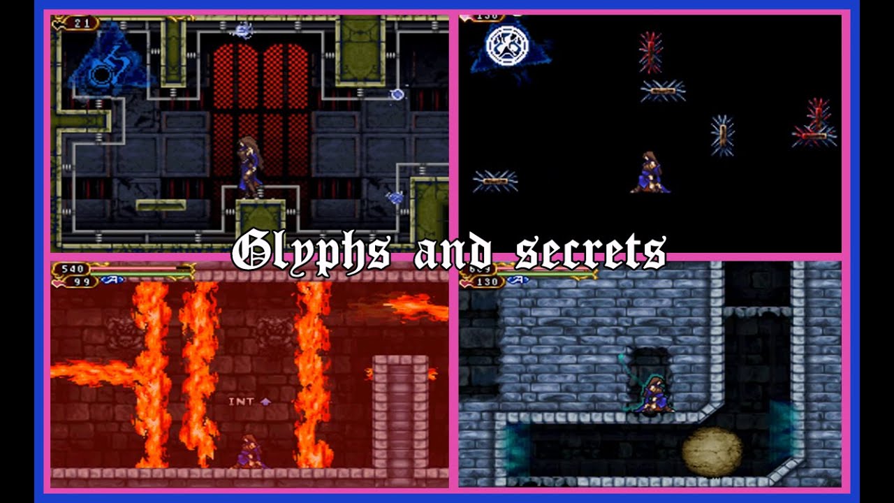 Glifos y puzzles secretos / Puzzle glyphs and secrets - Castlevania Order of Ecclesia.