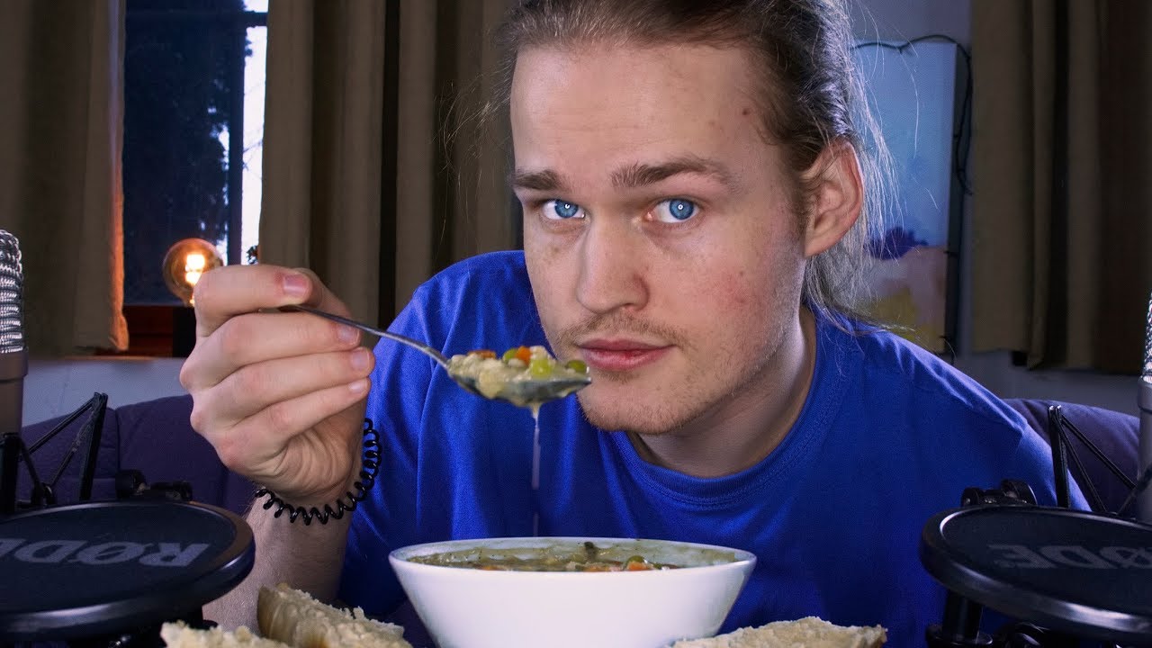 ASMR Eating A Poor Man's Fish Stew - Norwegian Whispering! (Norsk ASMR)