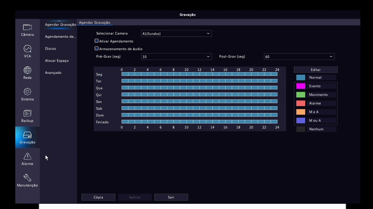 Assistente de configuração 'de DVRs Uniview