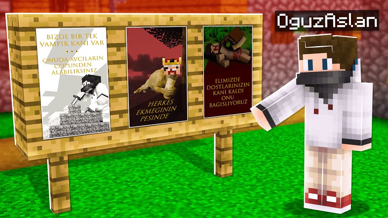 Minecraft, İNTİKAM AFİŞLERİ Basıldı  VAMPİR - AVCI Bölüm 5