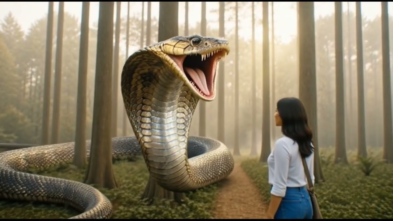 Alone girl traveling in dangerous jungle where a giant cobra live|| adventure story || snake story