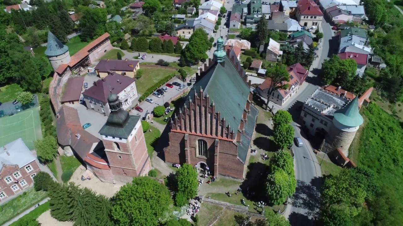 Biecz mały Kraków widok z lotu ptaka (dron) 6 maja 2018