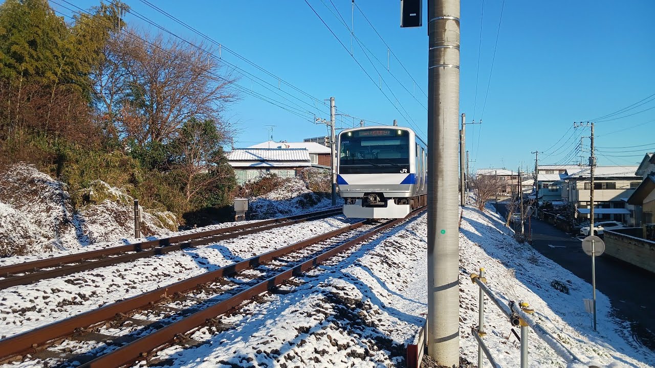 雪の中の常磐線　その5