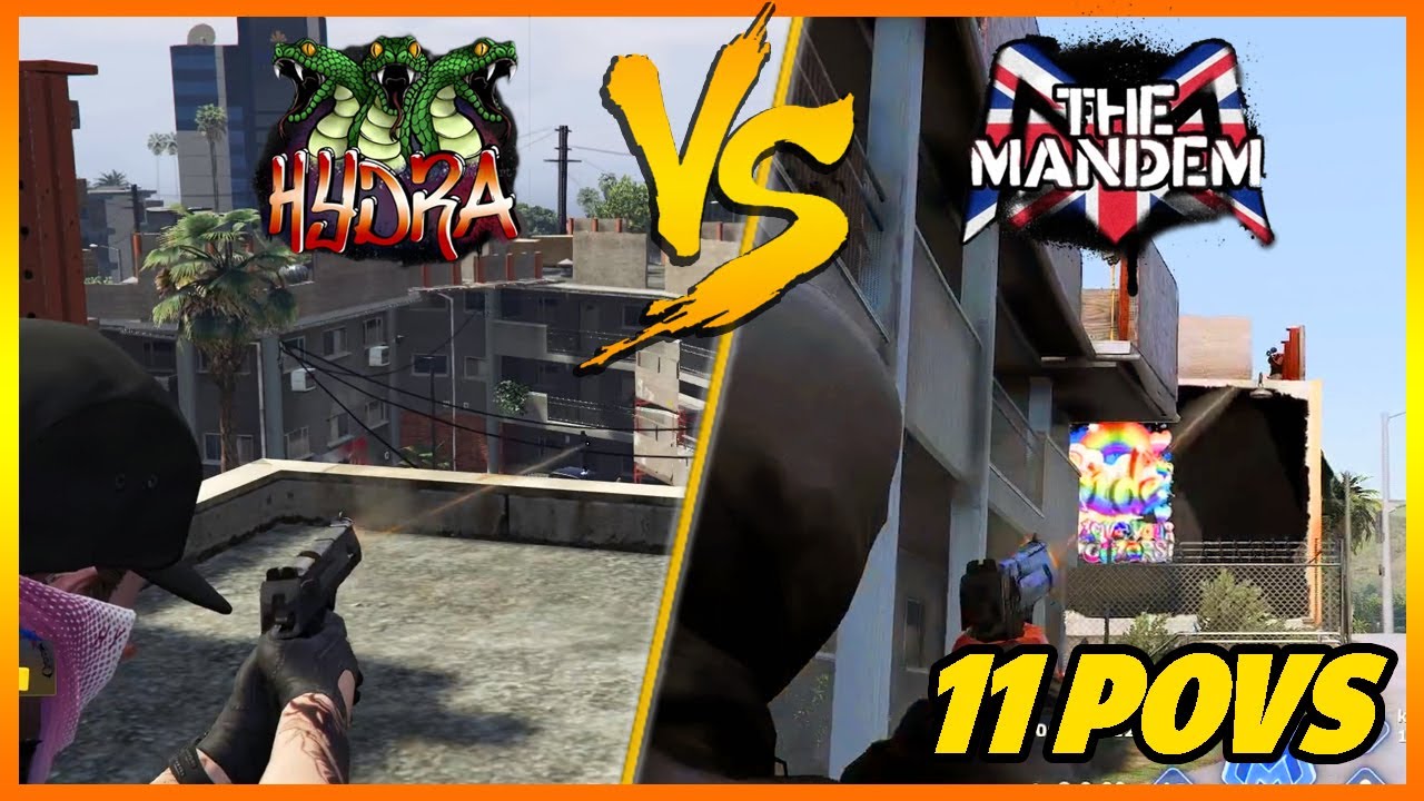 HYDRA AMBUSH MANDEM at MDM Block (multiple pov) | Nopixel GTA RP