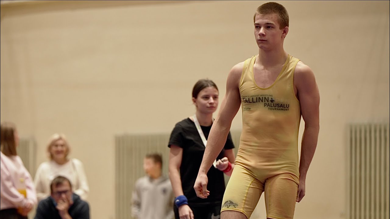 Ivan Nosko (EST) vs Artem Litvinov (EST) 65kg. Freestyle men wrestling tournament.