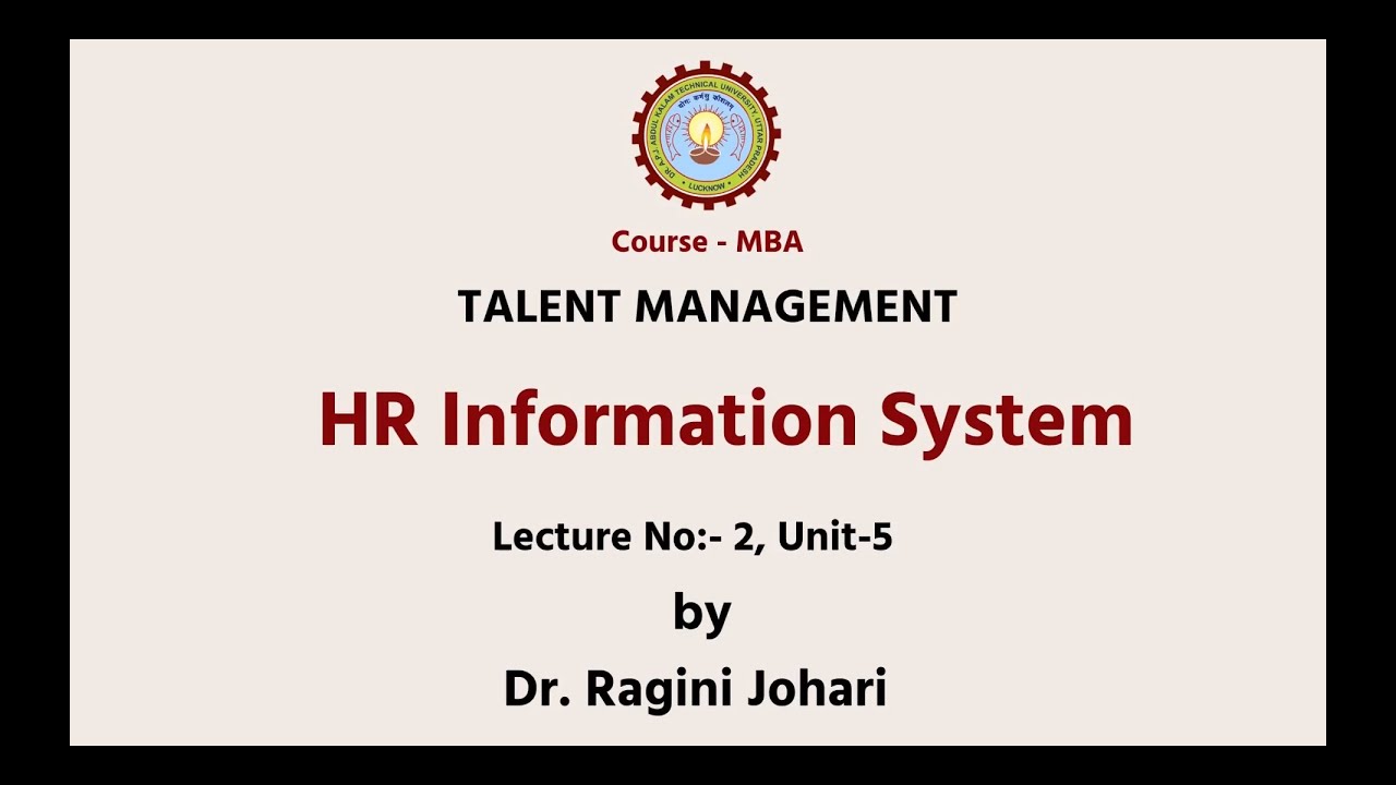 Talent Management | HR Information System | AKTU Digital Education
