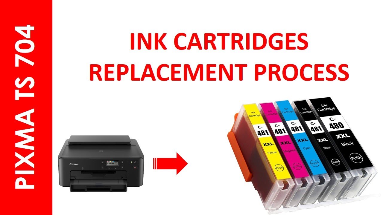 PIXMA TS 704 INK CARTRIDGES  REMOVAL PROCESS