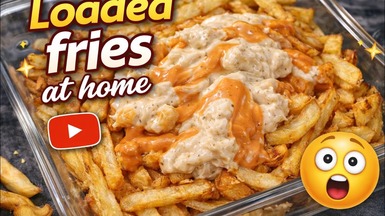 Loaded fries at home  | Day 26 of Vlogging | 30 Days Challenge |Fries |Chicken| 1 min recipe #fries 