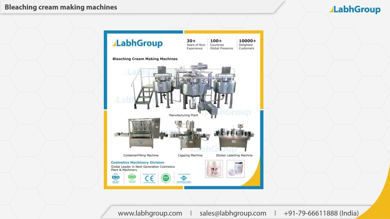 Bleaching cream making machines | Labh Group