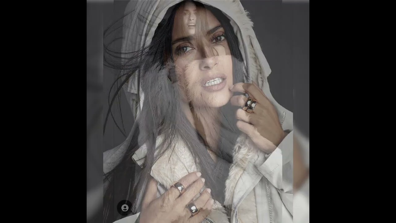 Salma Hayek Lady in White Photo Collage