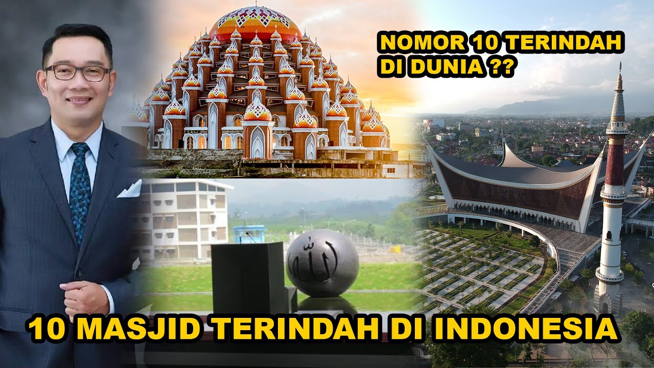 BANYAK RANCANGAN RIDWAN KAMIL YANG  MASUK SEBAGAI MASJID TERINDAH DI INDONESIA !!