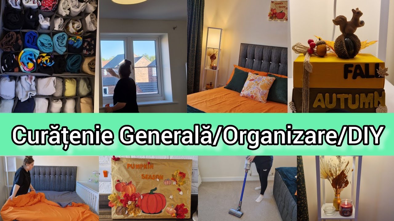 Fă curat cu mine/Curățenie Generala în Dormitor/Organizare/DIY tablou/Decor de Toamnă @alinaray21