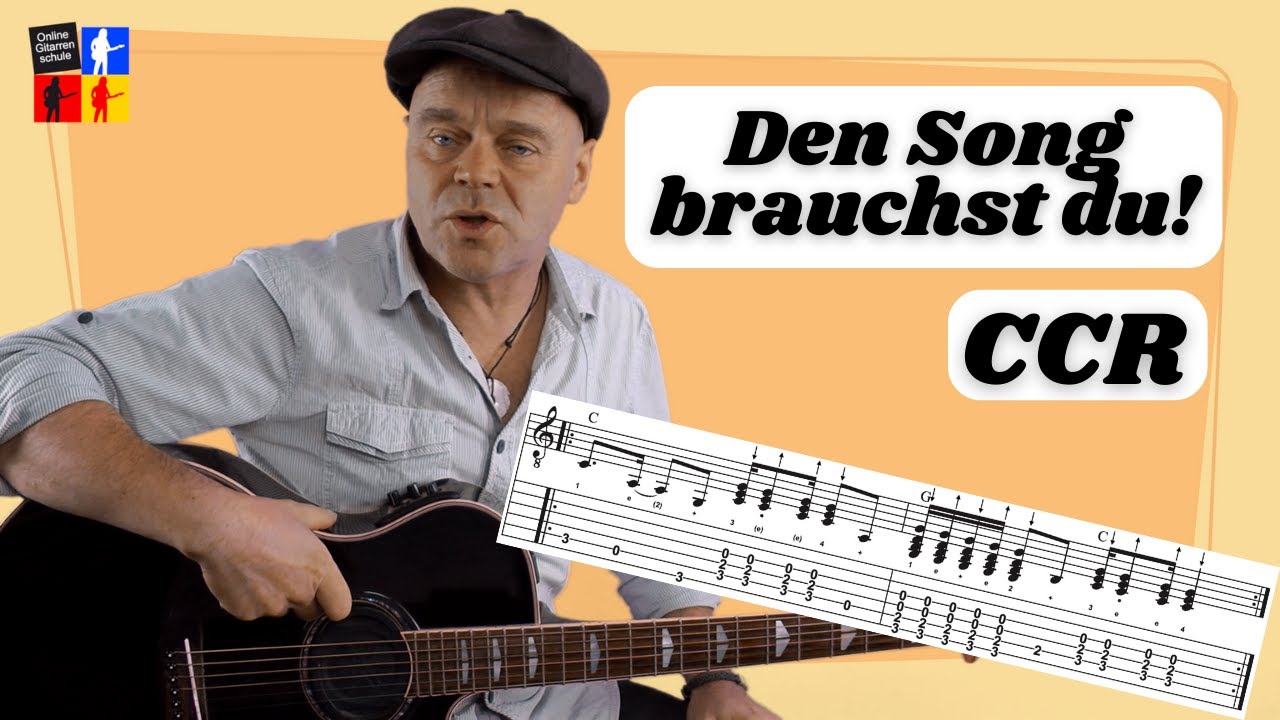 Down on the corner | CCR | Gitarre Tutorial 🎸