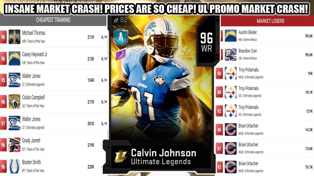 INSANE MARKET CRASH! PRICES ARE SO CHEAP! THE ULTIMATE LEGEND PROMO BROKE THE MARKET! | MADDEN 20