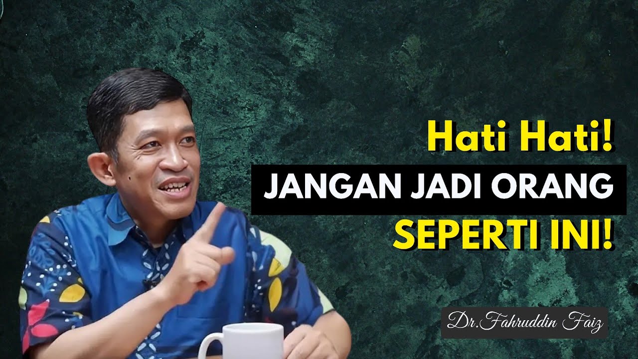 Manusia Lebih Fokus Mencari Pembenaran Diri Daripada Mengakui Kesalahannya! | Dr. Fahruddin Faiz