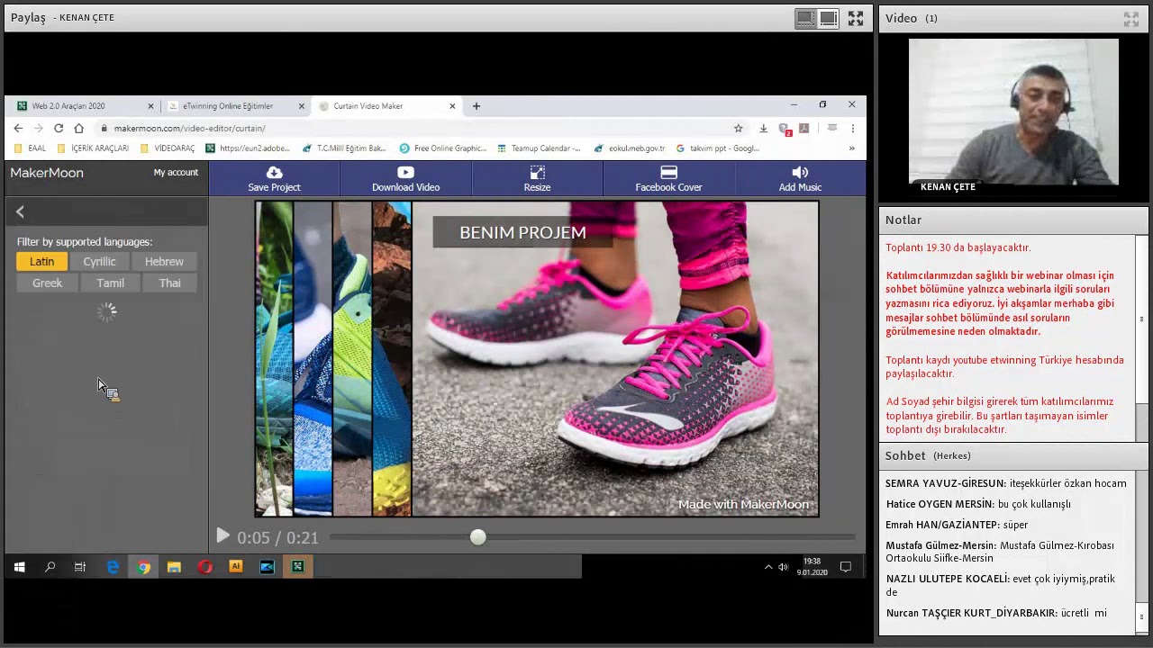 eTwinning Web 2 0 Araçları - Video Araçları - Kenan ÇETE - e-İçerik Geliştirme  Eğitmeni