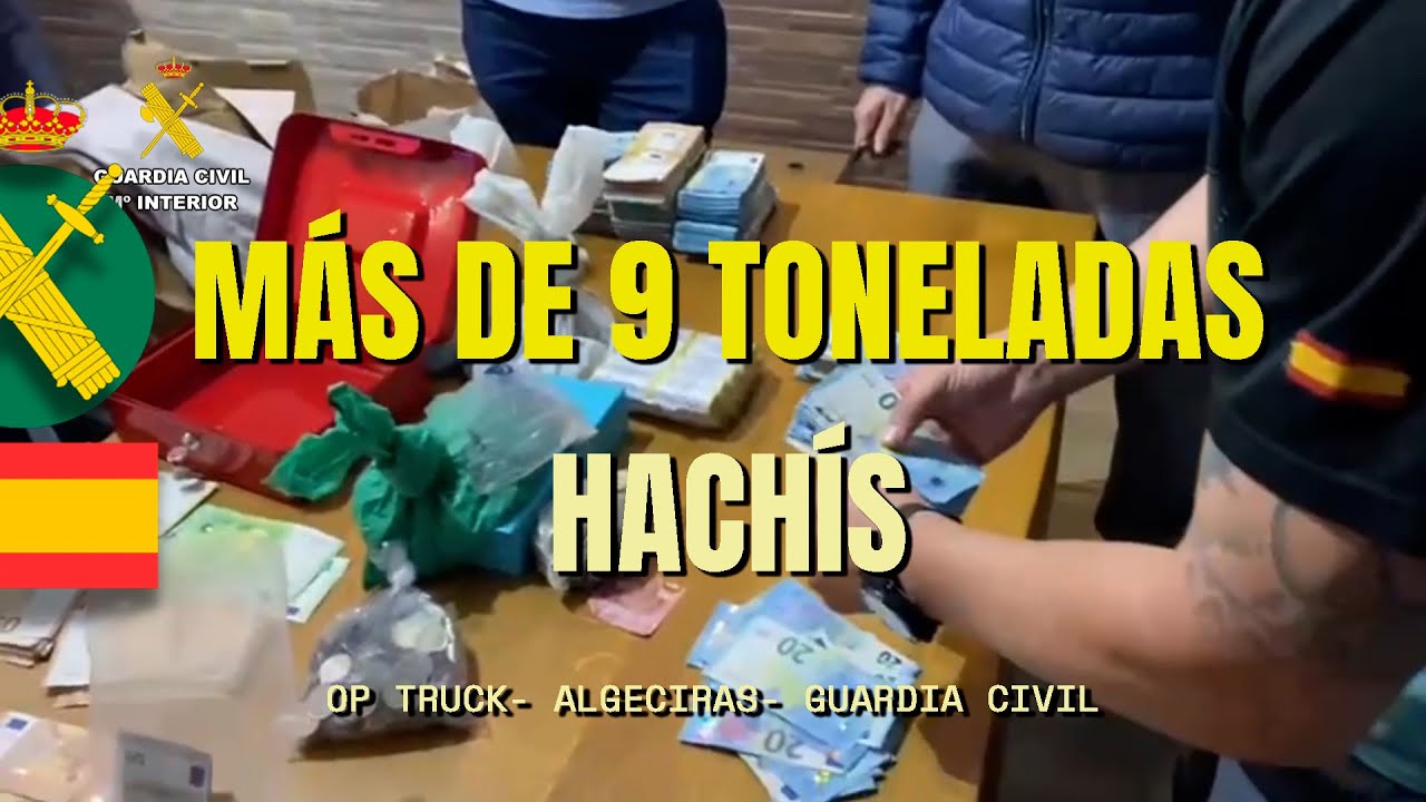 Incautadas casi 9 toneladas de hachís en Andalucía