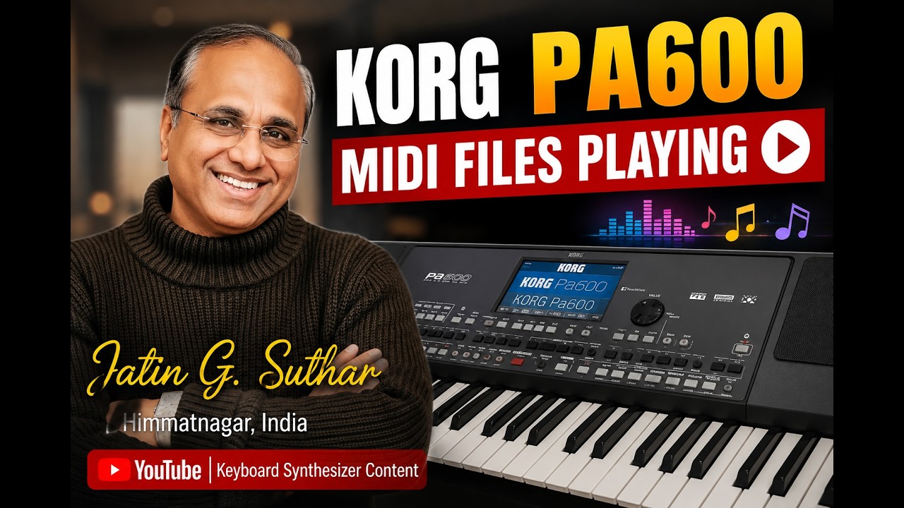 Korg pa600 midi file playing and settings #korg #bollywood #korgindia #midi