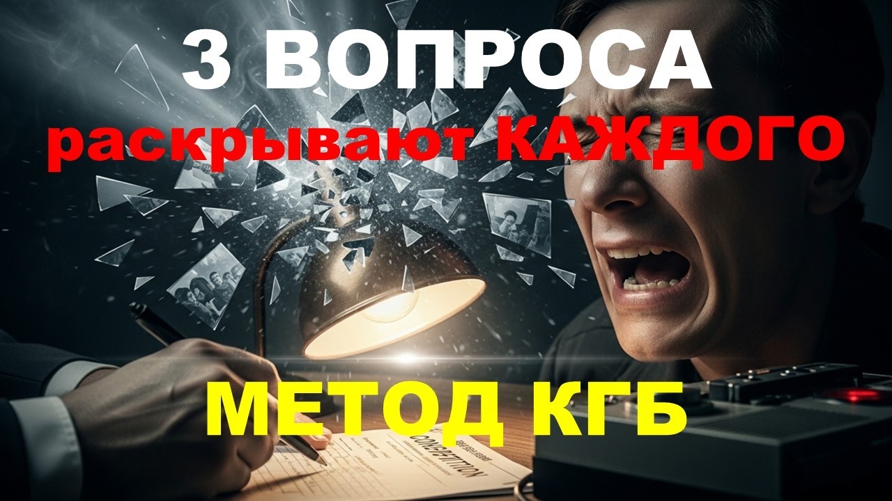 3 вопроса КГБ, после которых врать невозможно | Метод допроса