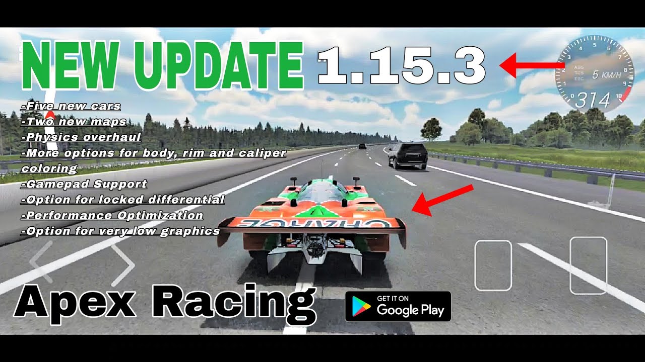 Apex Racing New Update Version 1.15.3 With 5 New Cars, 2 New Tracks 👀