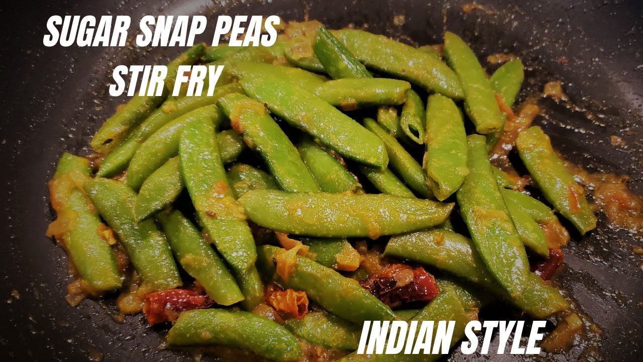 Sugar Snap Peas Stir Fry (Indian style) - quick and super easy recipe.