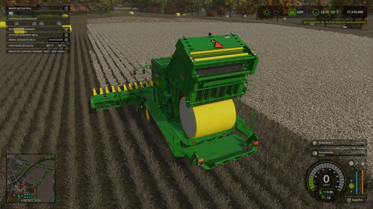 Farming Simulator 24 como cosechar paca de algodon