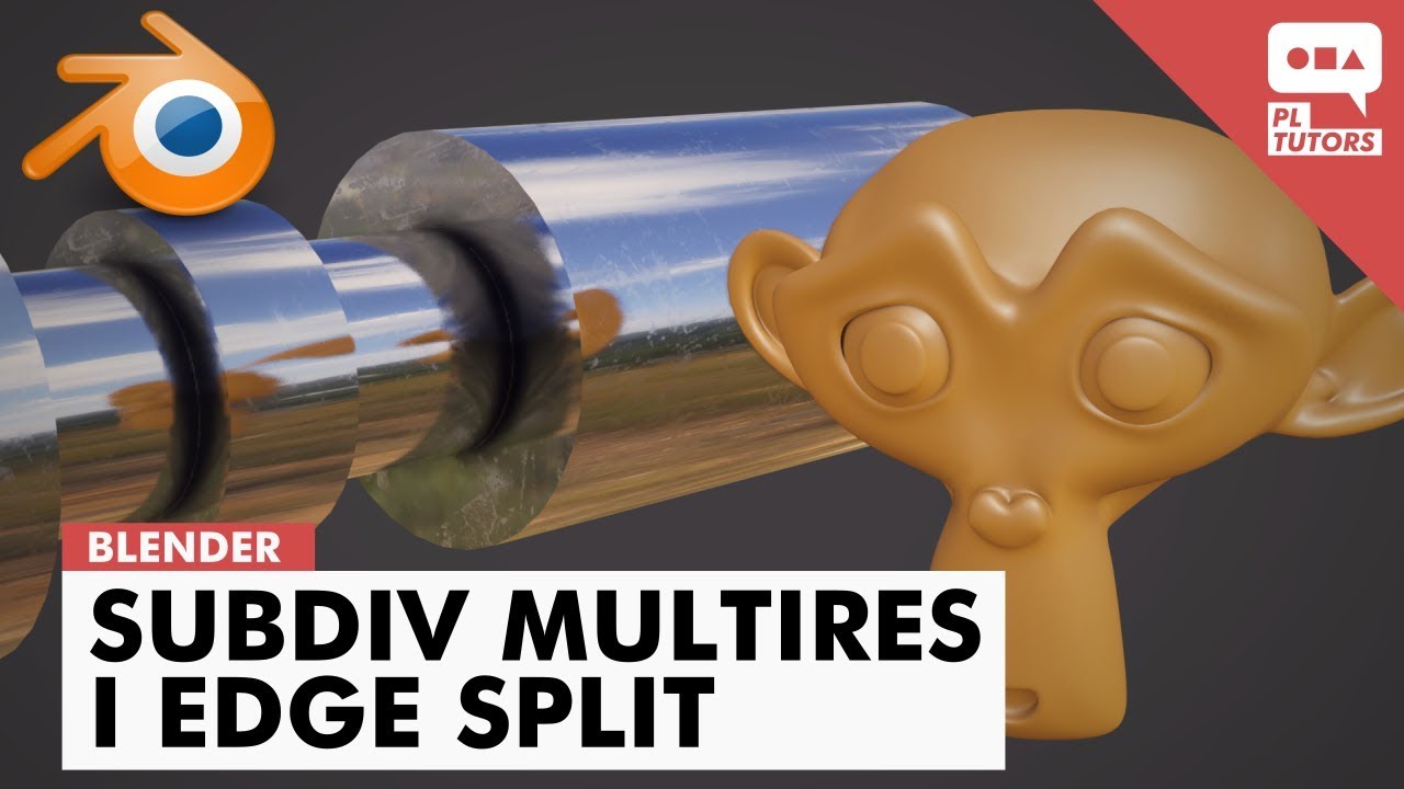 Modyfikatory: Subdivision Surface, Multiresolution i Edge Split - Blender 2.8