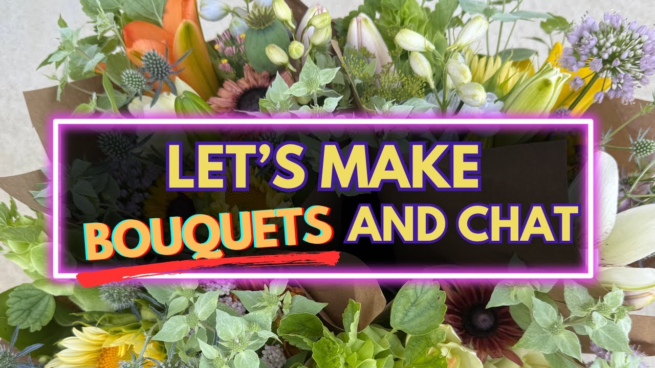 Making bouquets while answering your questions (Flower Farm Q&A)