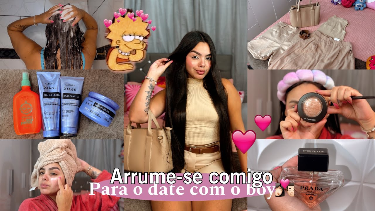 ARRUME-SE COMIGO PARA O DATE COM O BOY👩🏻‍❤️‍💋‍👨🏻|completo!🧖🏻‍♀️🧼💆🏻‍♀️ #arrumesecomigo #explorar