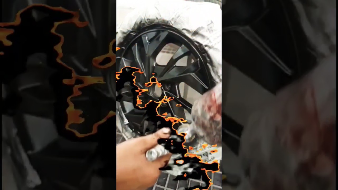 CREAT 2020 //Best wheel Paint//piano black and drum🥁glossy Red #automobile #shorts#viralvideo#video