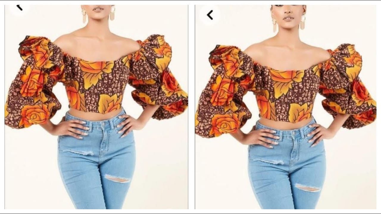 HOW TO CUT AND SEW EASY OFFSHOULDER CROP TOP || Balloon Sleeves