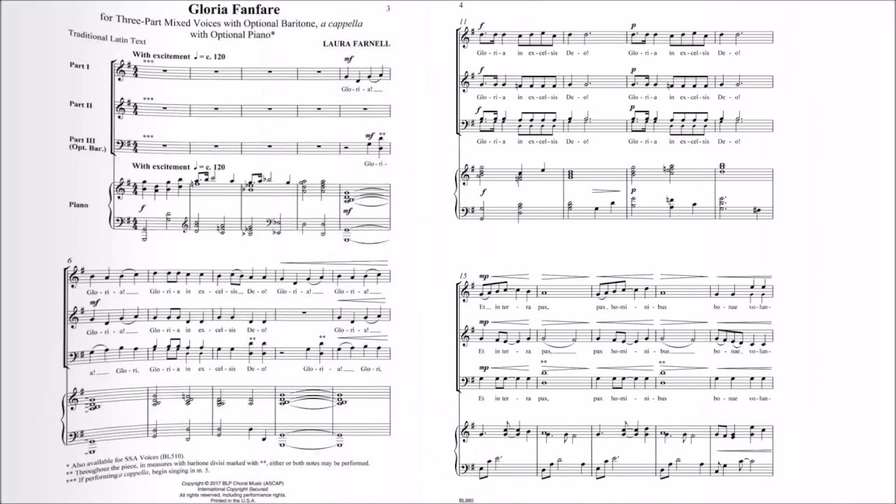 Gloria Fanfare (BL980) by Laura Farnell