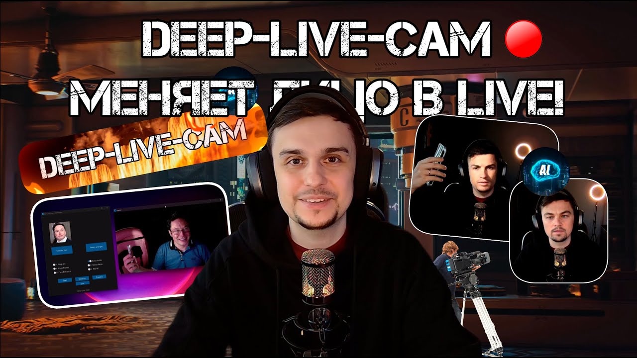 Deep-Live-Cam меняет лицо в реальном времени, AI + Гайд и Шок!