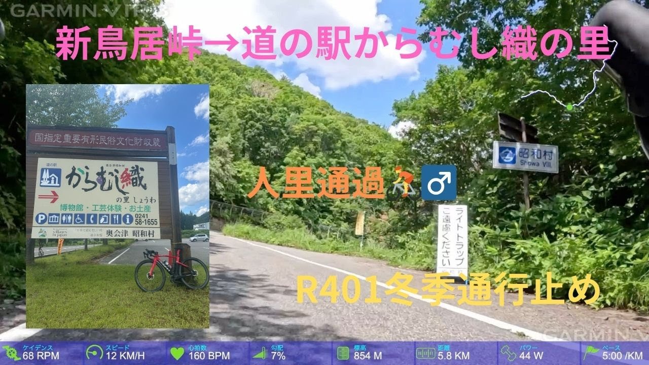 R401新鳥居峠→からむし織