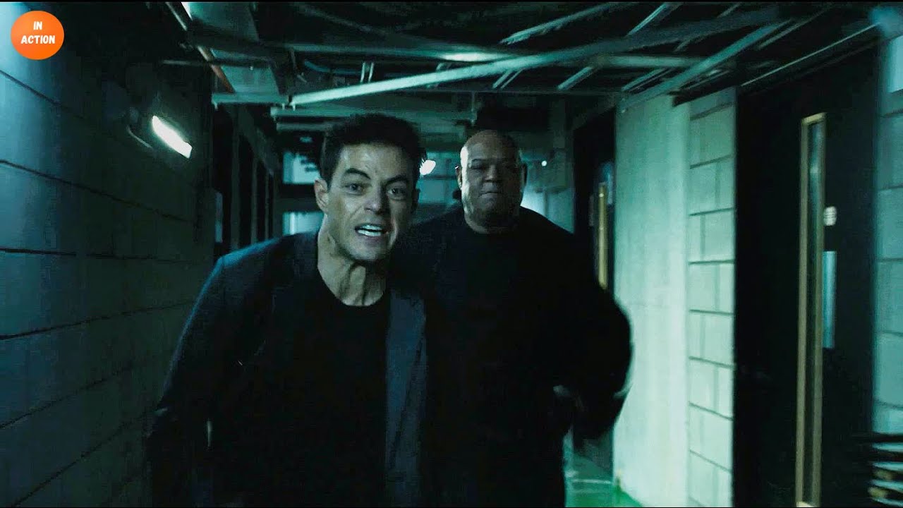 Rooftop swimming pool scene - The Amateur 2025 (action,thriller)