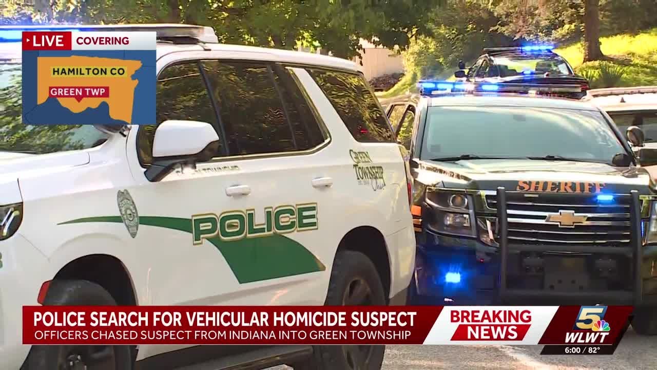 Police search for vehicular homicide suspect after chase from Indiana to Green Township