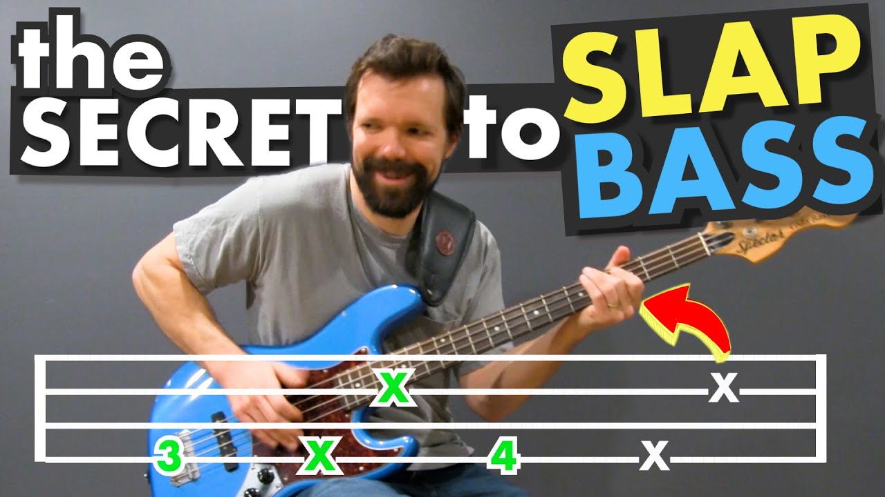 The SECRET to SLAP BASS: Beginner Lesson #4 (with TABs)