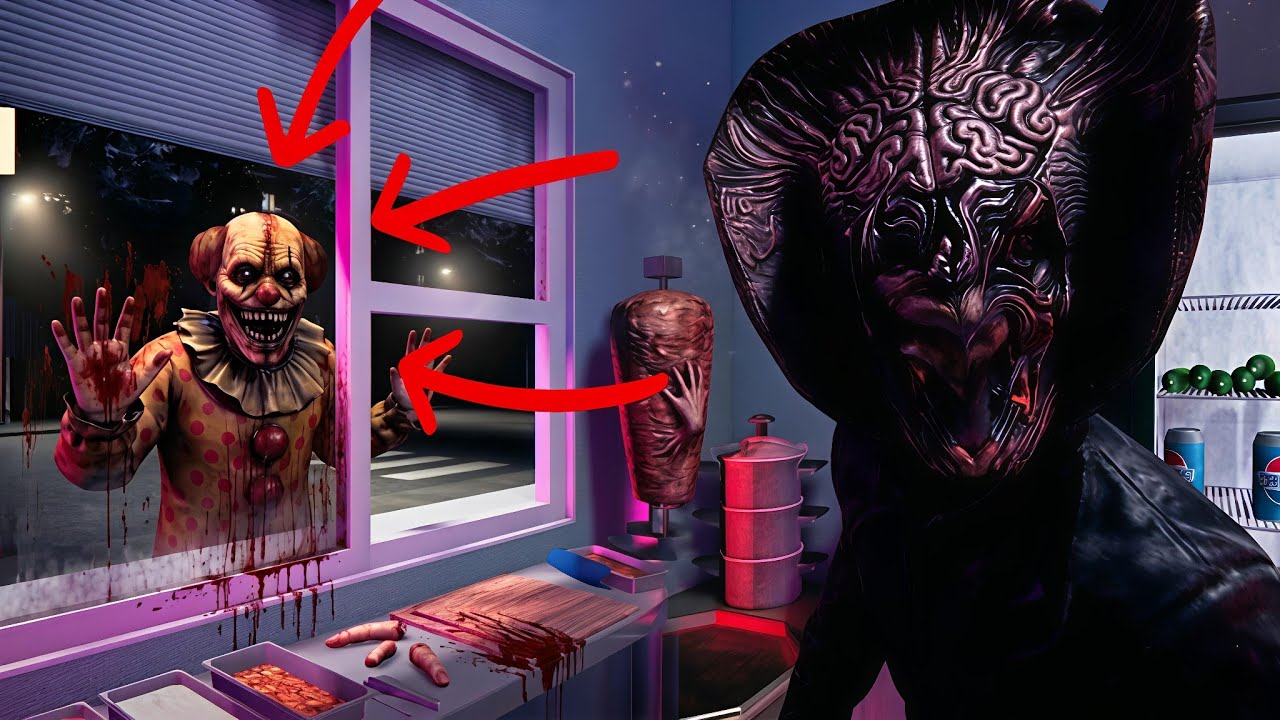 Atender clientes de NOCHE nunca fue TAN PERTURBADOR | Shawarma Kiosk Roblox 