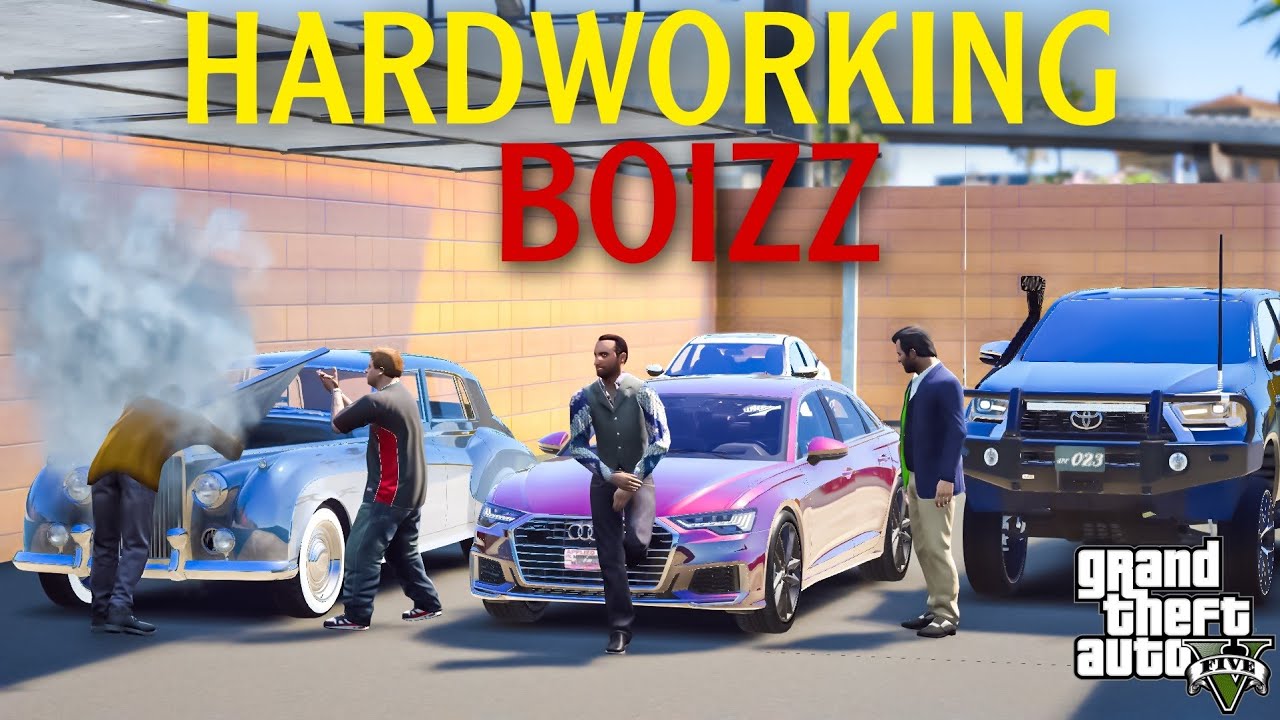 MICHAEL & BOIZZ WORKING HARD AT SHOWROOM | TAYAABU MECHANIC | GTA 5 | Real Life Mods #444 |