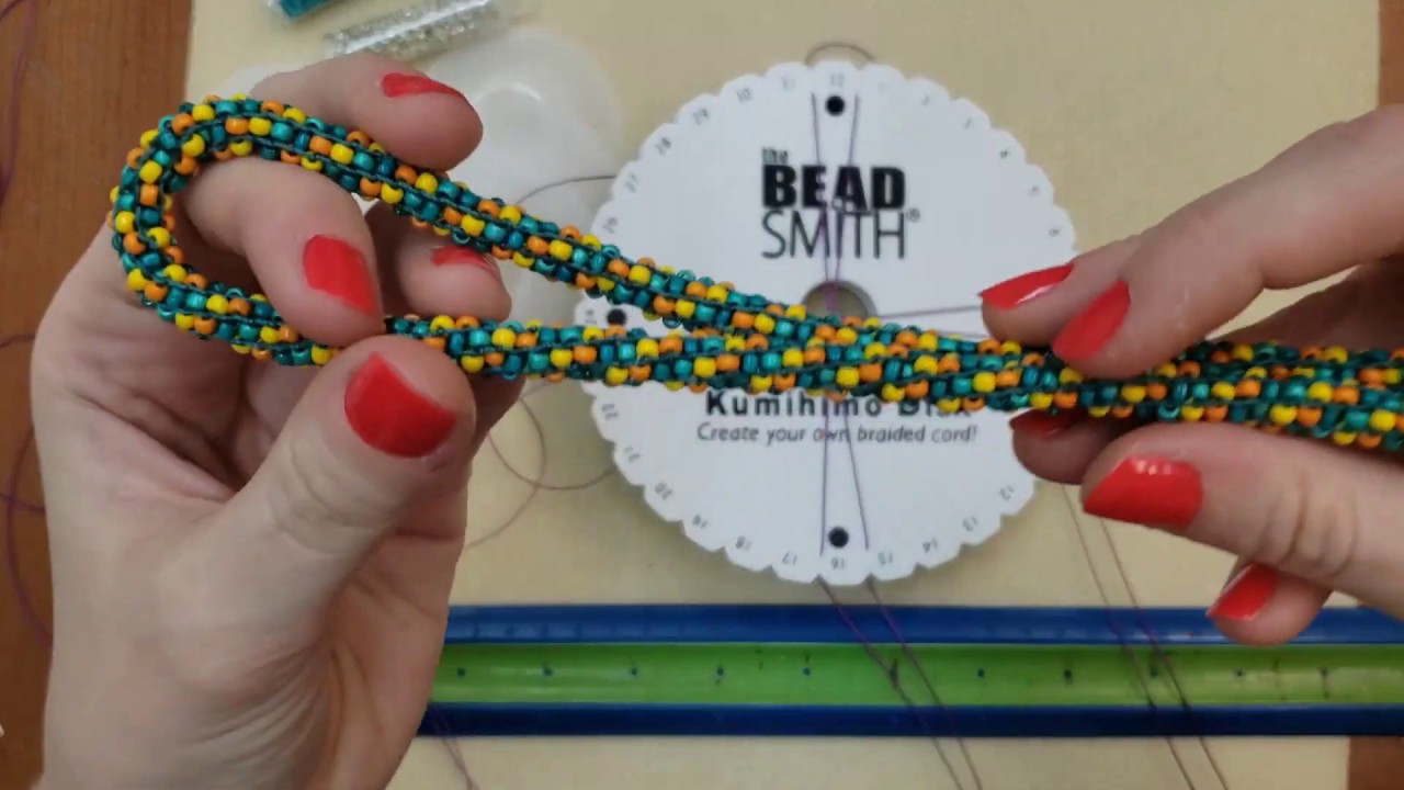 Kumihimo with beads